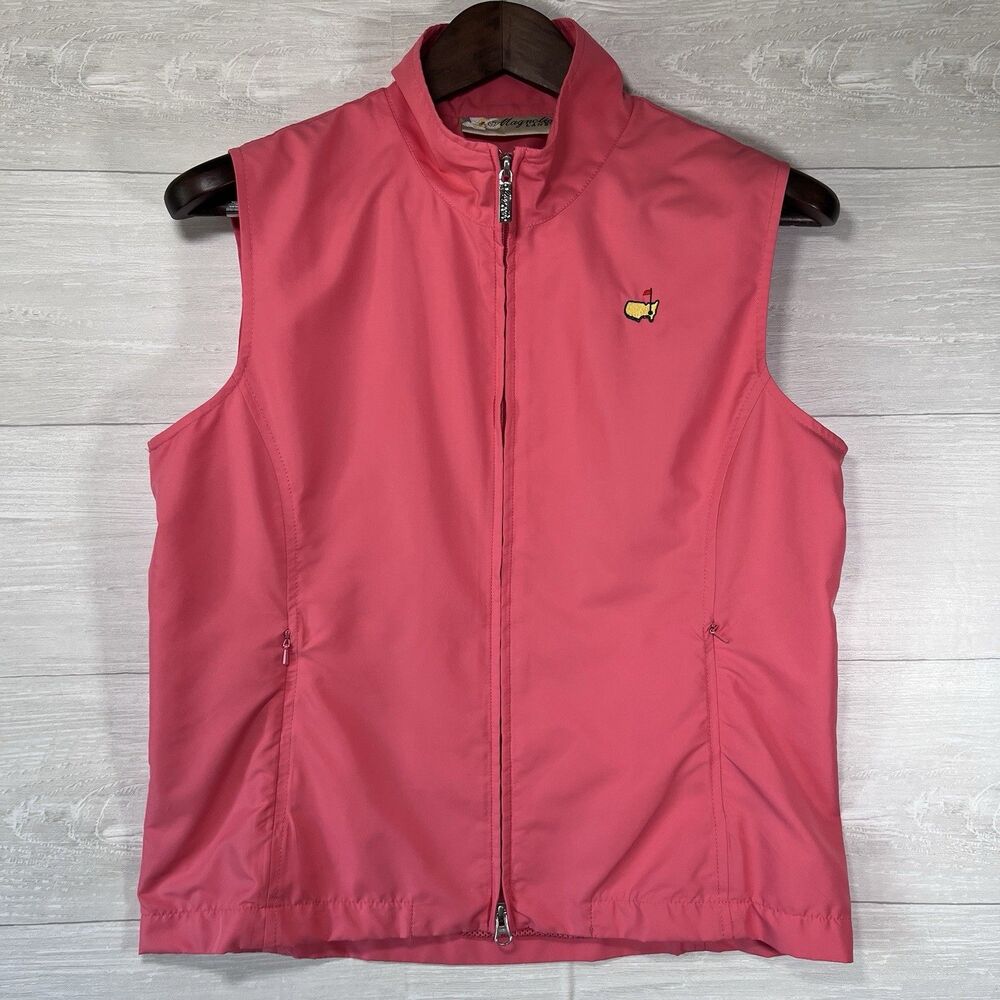 Magnolia Lane Masters Golf Women’s Size Small Pink Zip Up Vest Jacket